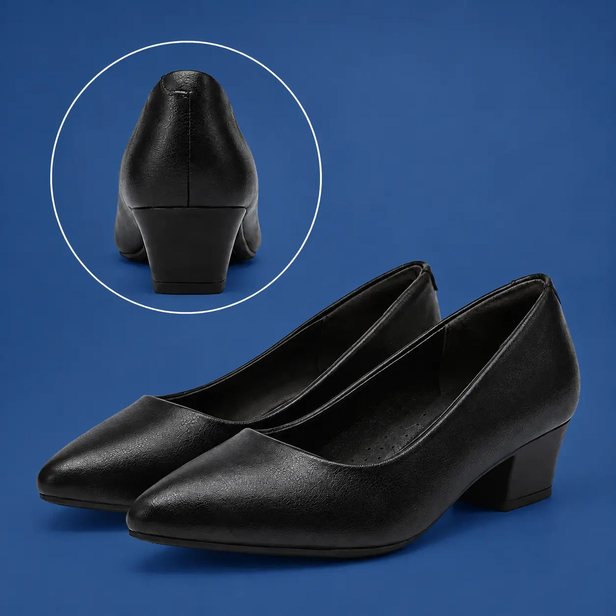 Women's Leather Pointed Toe Work Shoes