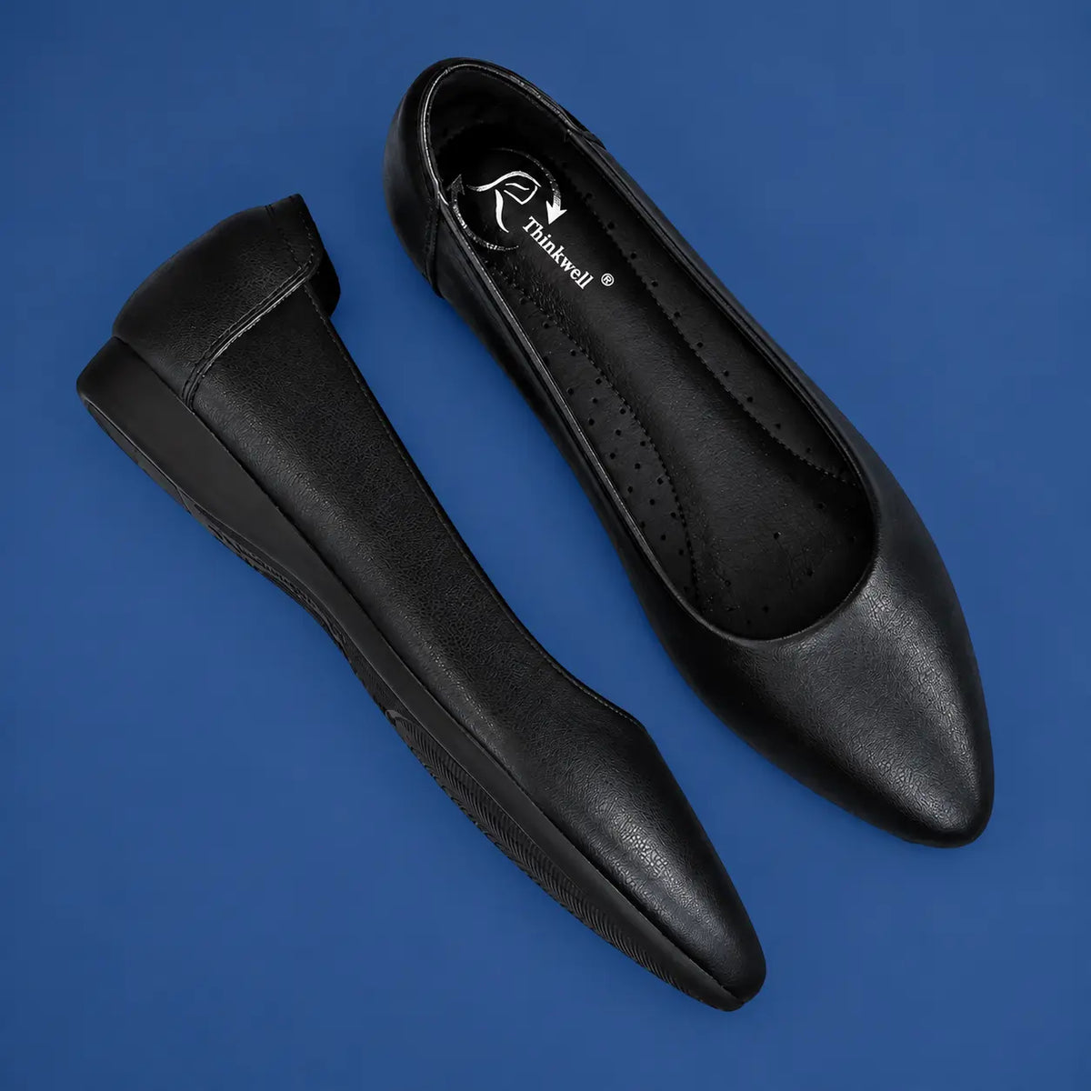 Women's Leather Pointed Toe Work Shoes