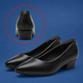 Women's Leather Pointed Toe Work Shoes