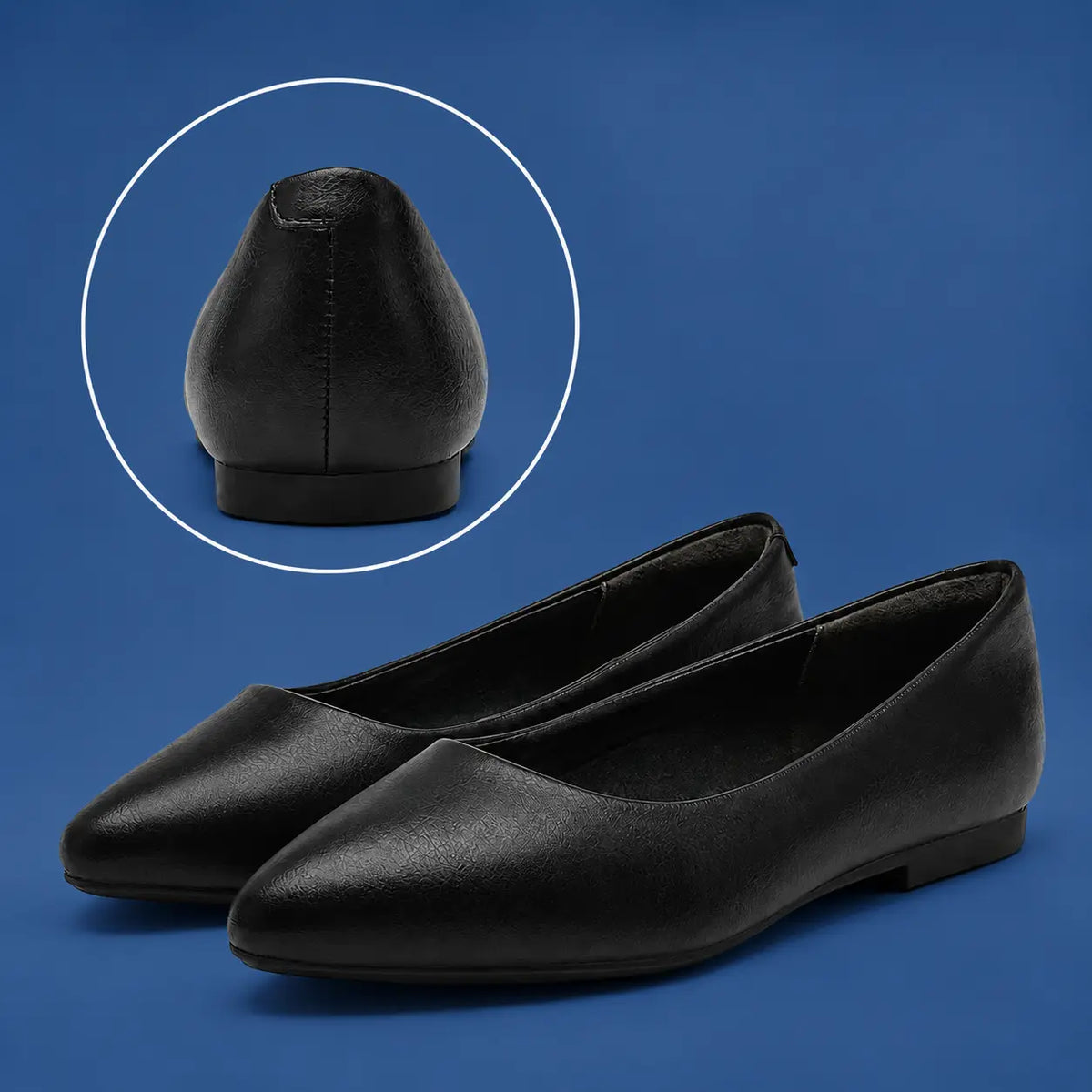 Women's Leather Pointed Toe Work Shoes
