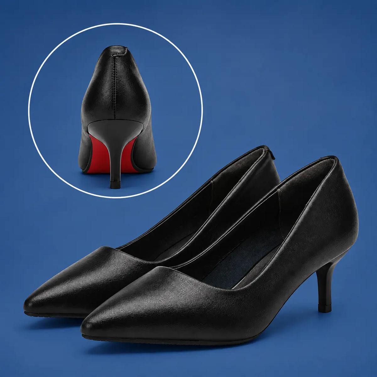 Women's Leather Pointed Toe Work Shoes
