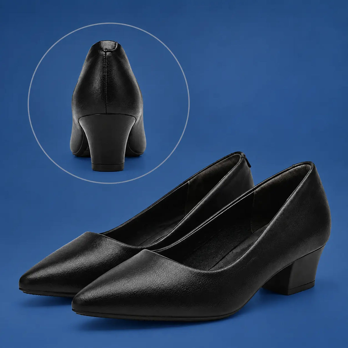 Women's Leather Pointed Toe Work Shoes