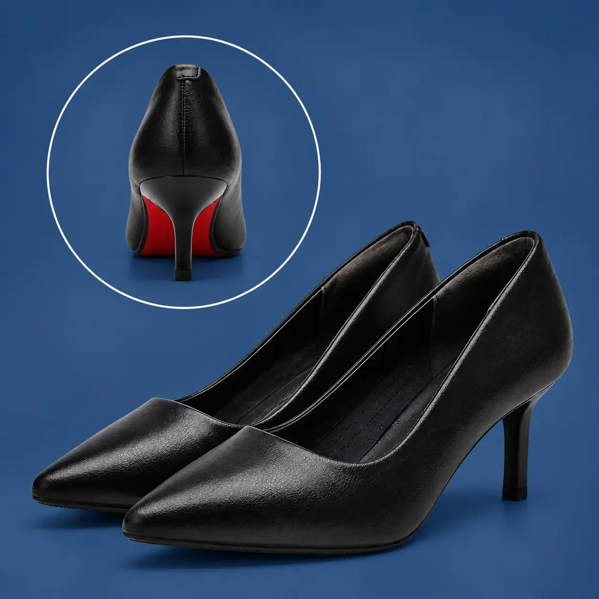 Women's Leather Pointed Toe Work Shoes